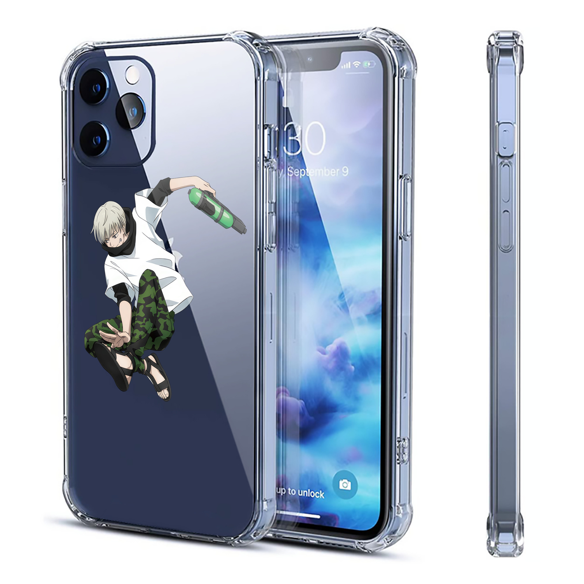 （画像用） 呪術廻戦 Jujutsu Kaisen 【iPhone 12シリーズ対応】透明スマホケース（クリアソフトケース）